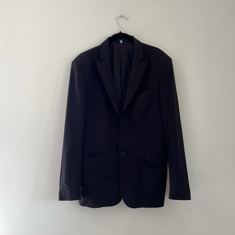 Tod’s Womens Black Wool Blend Blazer Jacket Size 48 US Med *Read